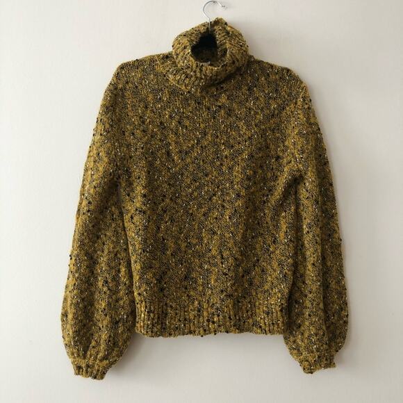 A.L.C. Sumner Turtleneck Sweater in Mustard Multi - Picture 3 of 7